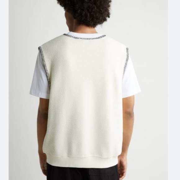 Zara man ecru contrast trim vest - Picture 4 of 9